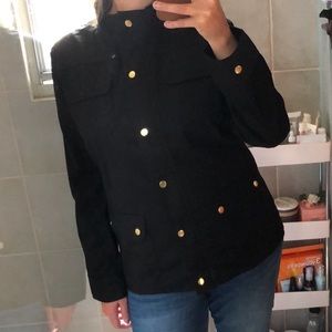 Talbots Black Denim Military Jacket - New!!